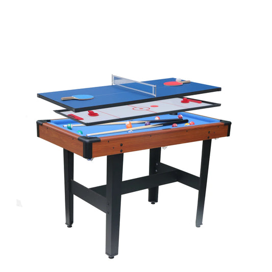 48″ 3-in-1 Multi Game Table Combo Game Table Set Billiards/Pool Glide Hockey Table Tennis