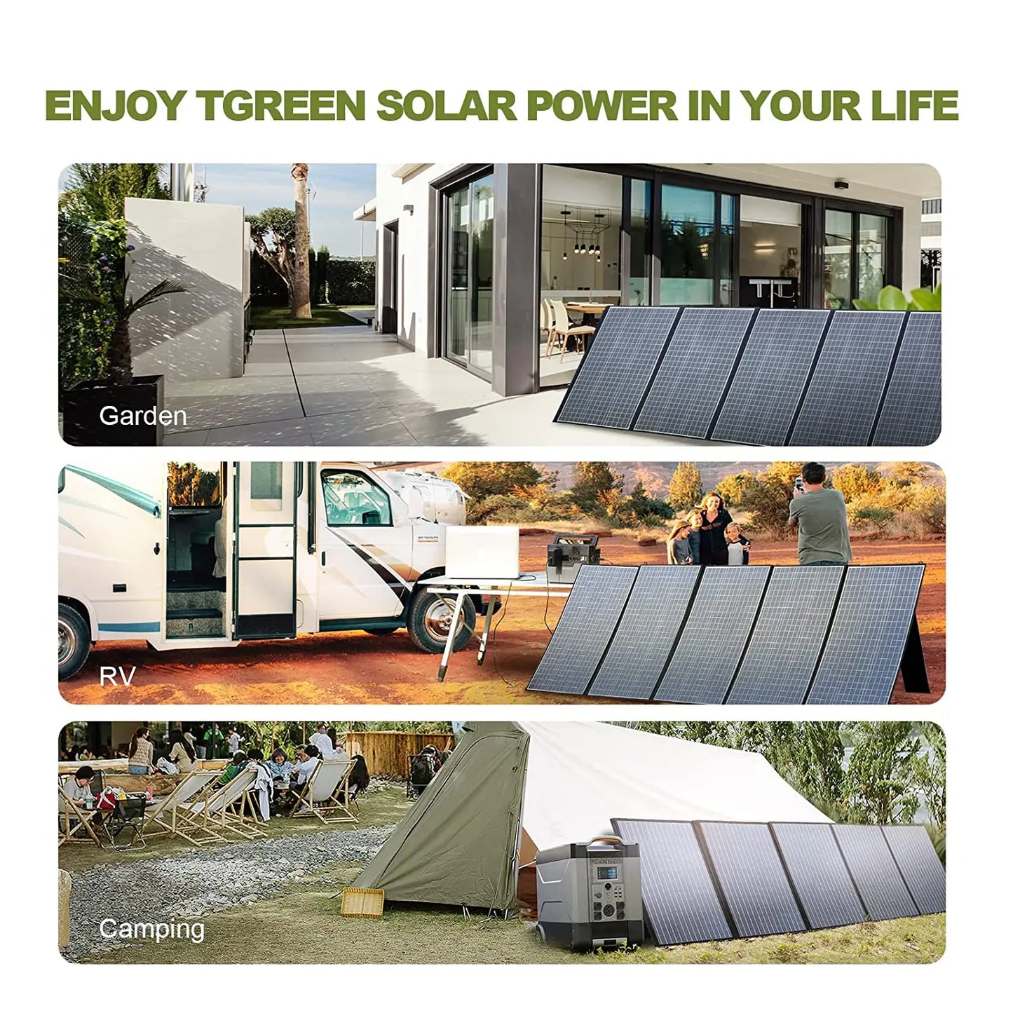 ALLPOWERS 400W / 200W / 140W / 100W / 60W Solar Charger，Portable Waterproof Foldable Solar Panel