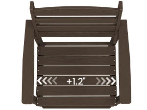 Two Piece Set High Top Patio Adirondack Chairs, Balcony Height Outdoor Barstool Seating Combination