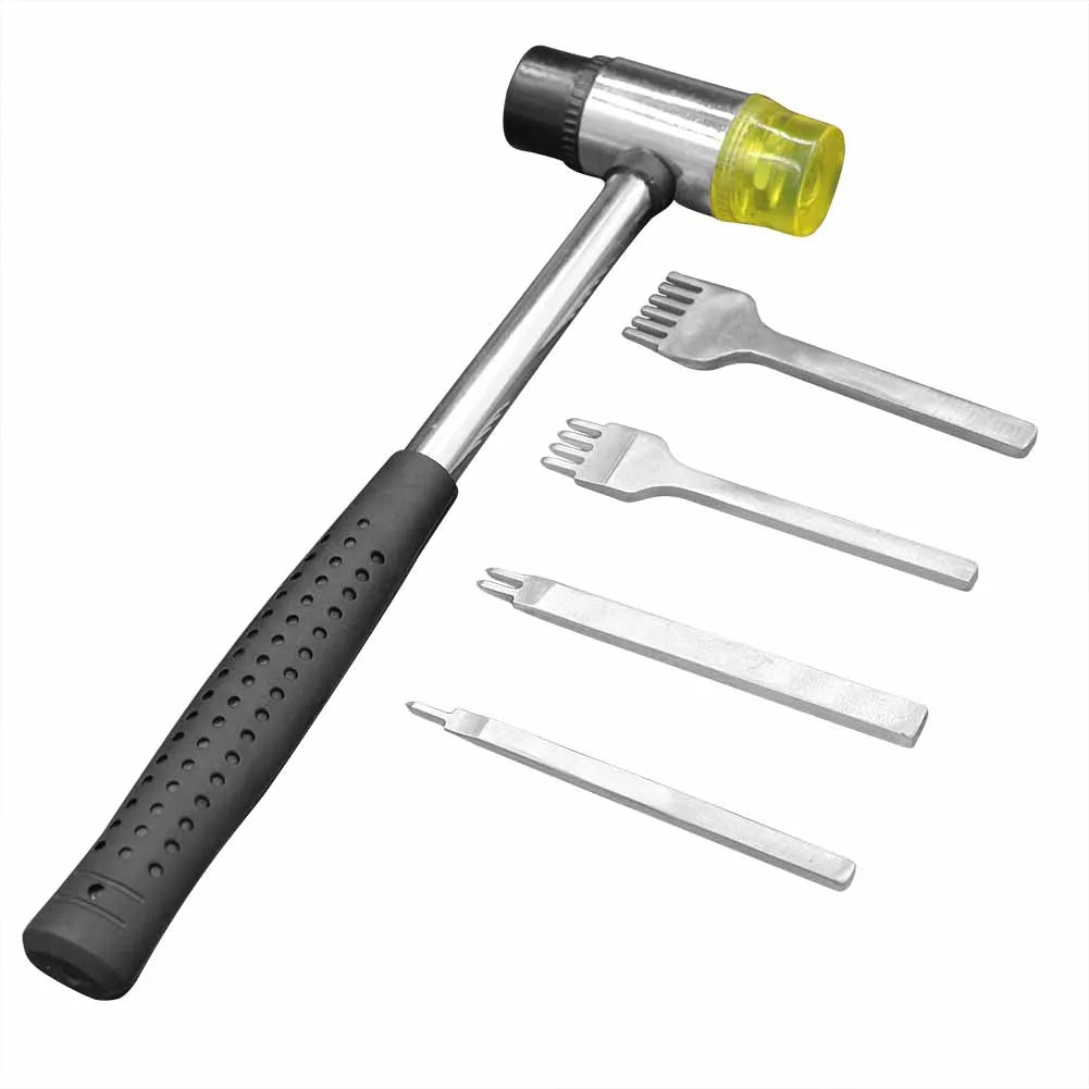 44 Pcs Retro Leather Craft Tools Kit Stitching Sewing Beveler Punch Work Hand Tool