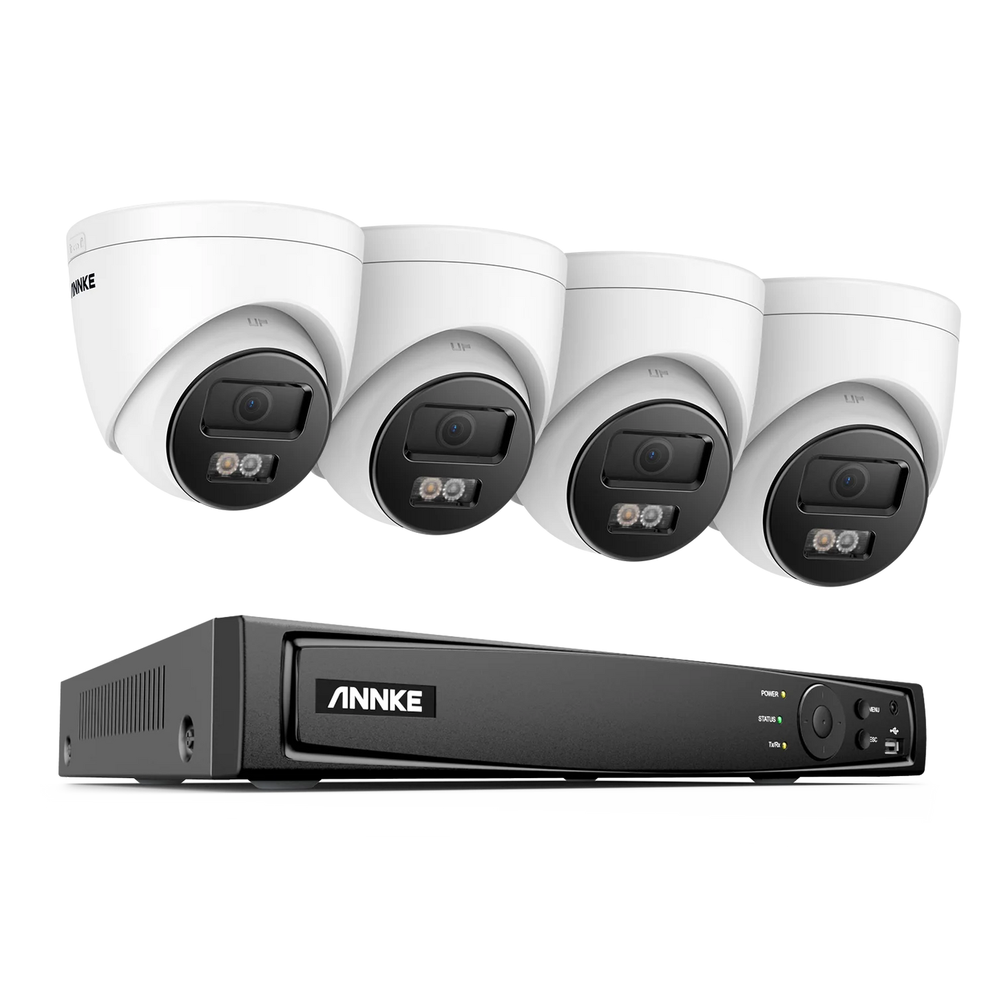 ANNKE 8CH 8MP Ultra HD PoE Network Video Security 4K H.265 Surveillance NVR 4x8MP HD IP67 POE CCTV