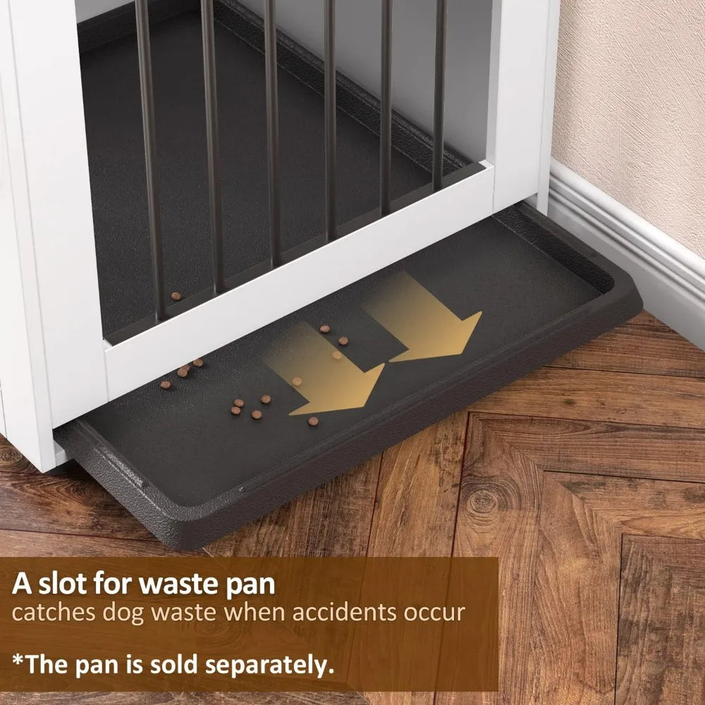 Dog Crate Furniture for Large Dogs Up to 60 lbs. - Kennel w/Wide Table Top & Steel Bars - 37'' Wide