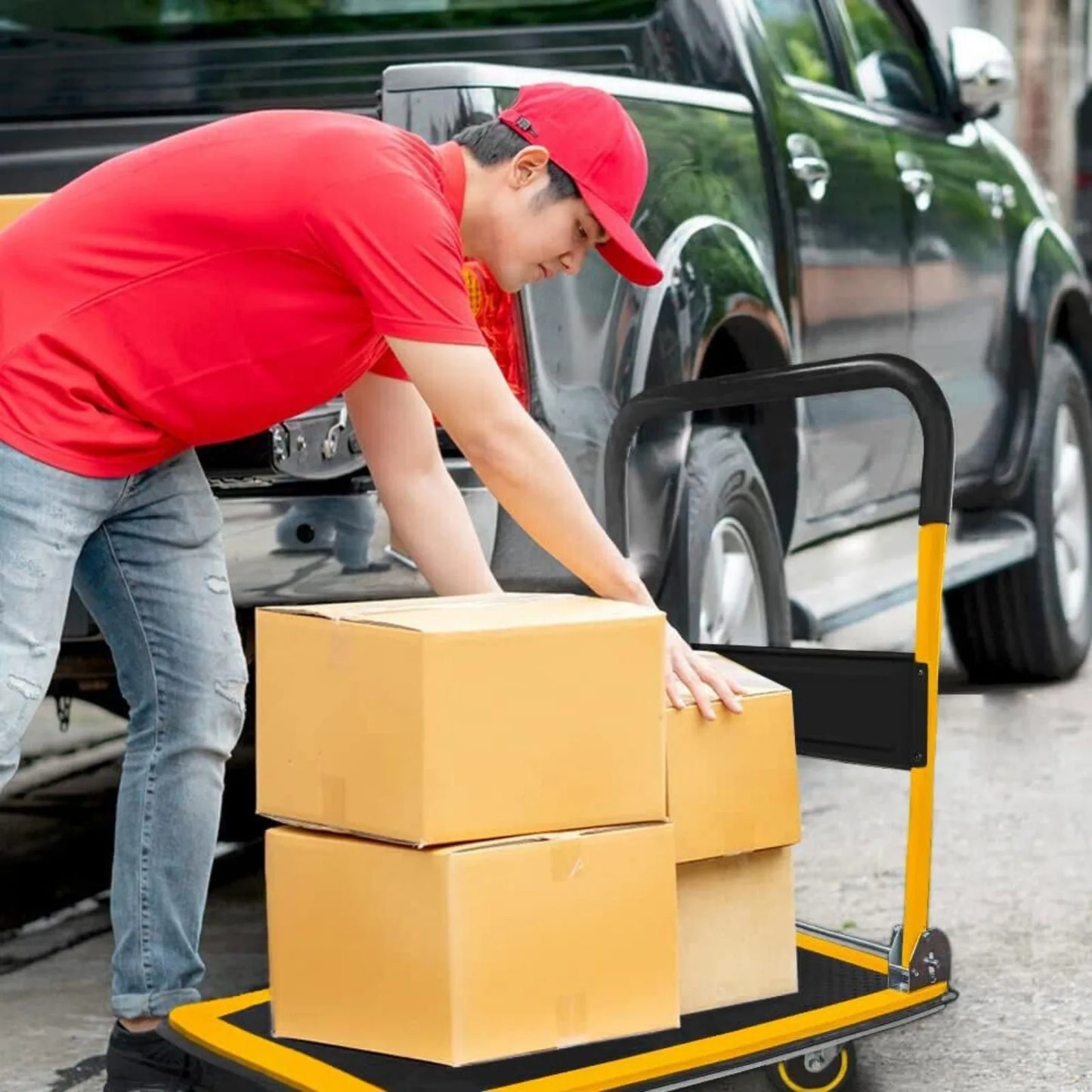 US Folding Trolley Truck Trunks Cart Moves 660 lbs-