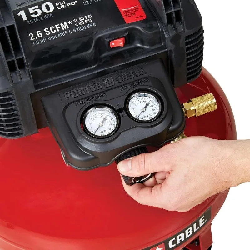 PORTER-CABLE Air Compressor, 6-Gallon, Pancake, Oil-Free (C2002-ECOM)