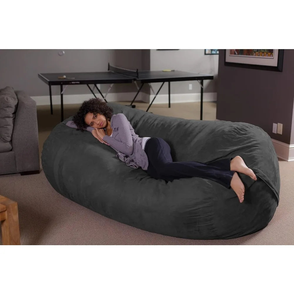 Sofa Sack Plush Bean Bag/Super Soft Microsuede Cover XL Memory Foam Stuffed Lounger Chairs