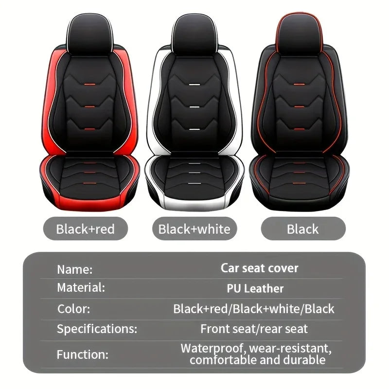 2 Premium Front Seat Cover Universal Car Seat Cover PU Leather Protection Breathable