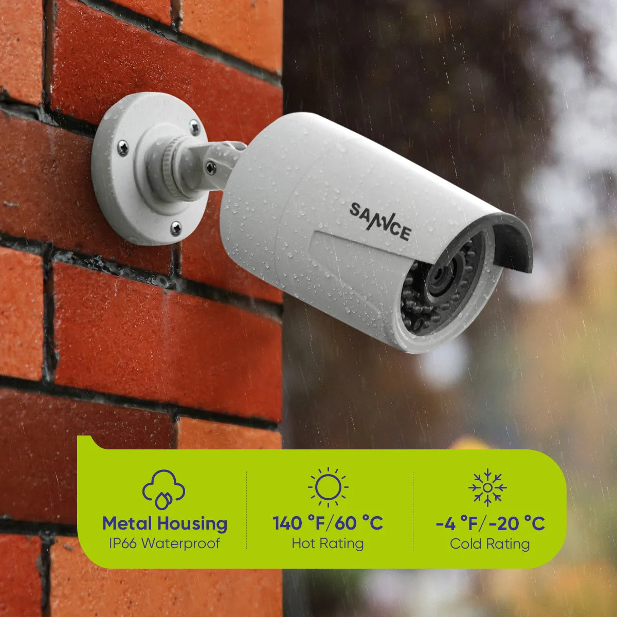 SANNCE 3MP POE Security  H.265+ Video NVR Recorder Smart IR Protection Cameras mic Night Vision