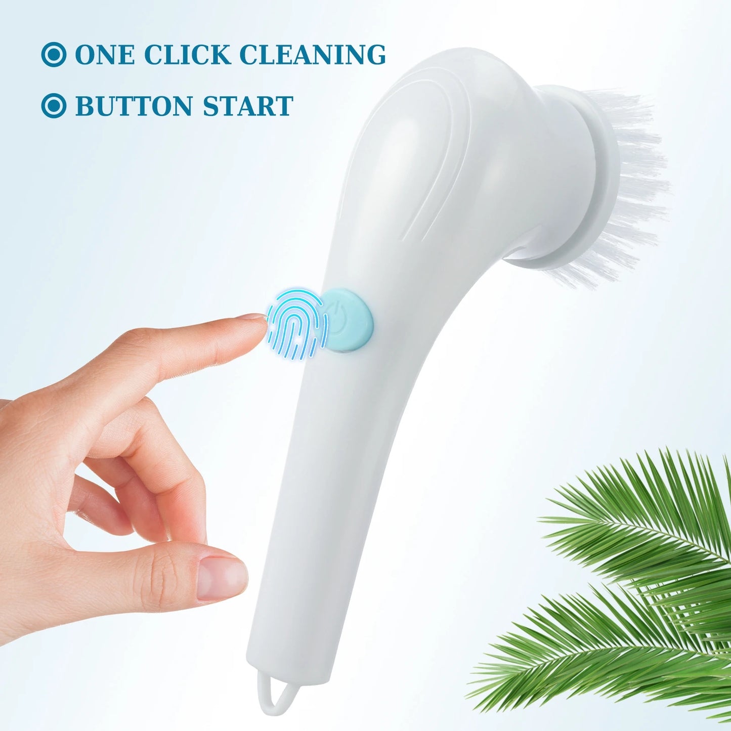 Electric Spin Scrubber Cordless Power Cleaning Brush with 5 Replaceable Brush Heads Rechargeable