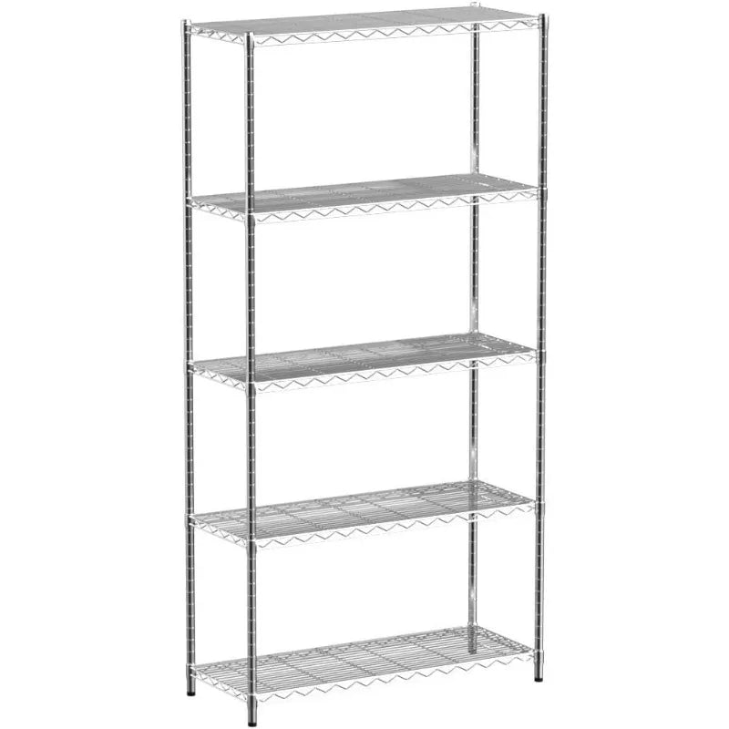 Storage Shelves 2100Lbs Capacity, 6-Shelf on Casters 48" L×18" W×72" H Commercial Wire Shelving Unit