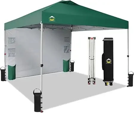 Canopy Tent, Portable Pop Up Outdoor Shelter with Pocket Sidewall, Push Center Lock, UV Protection