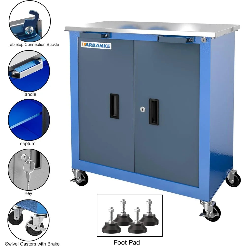 Larbanke Tool Chest with Lock,5-Drawer/7-Drawer/2 Door Tool Cabinet can be Interconnected