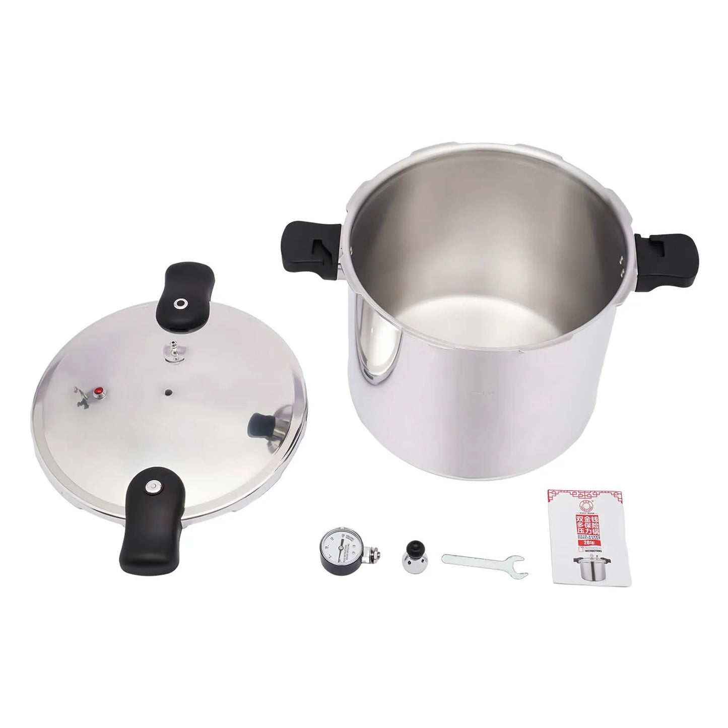 23 Quart Pressure Canner and Cooker with Pressure Gauge 13PSI 90KPA Explosion Proof Safety Valve