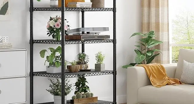 REIBII 72"H 6-Tier Heavy-Duty Wire Shelving, Metal Shelves, Garage, Pantry, 24"W x 18"D x 72"H