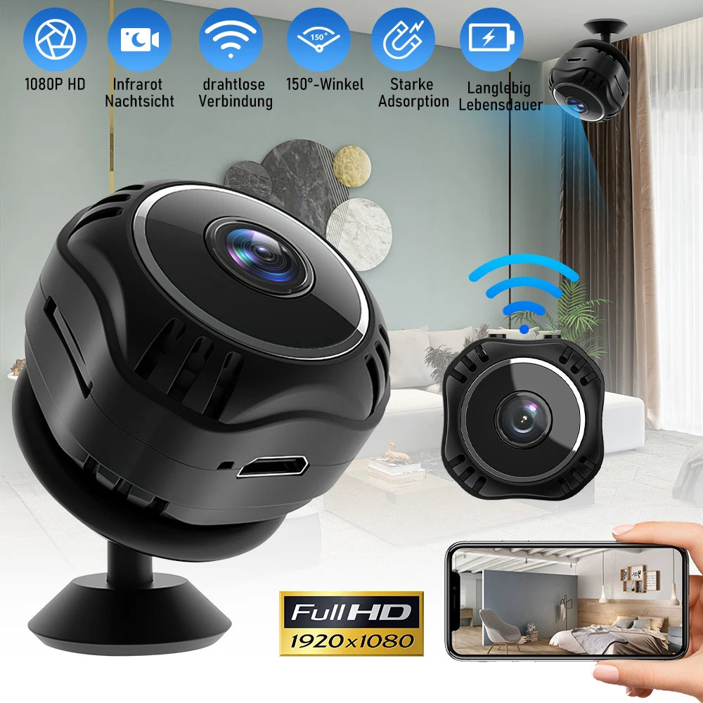 Mini Camera WiFi HD 1080P IP Night Vision Audio Video Camcorder Home Baby Monitor Indoor