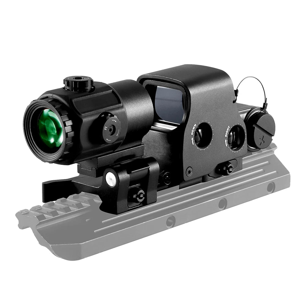 Tactical Airsoft G43 3X Magnifier 558 553 EXPS3 Red Dot Combo Scope Optics QD / 20MM Rail Mount