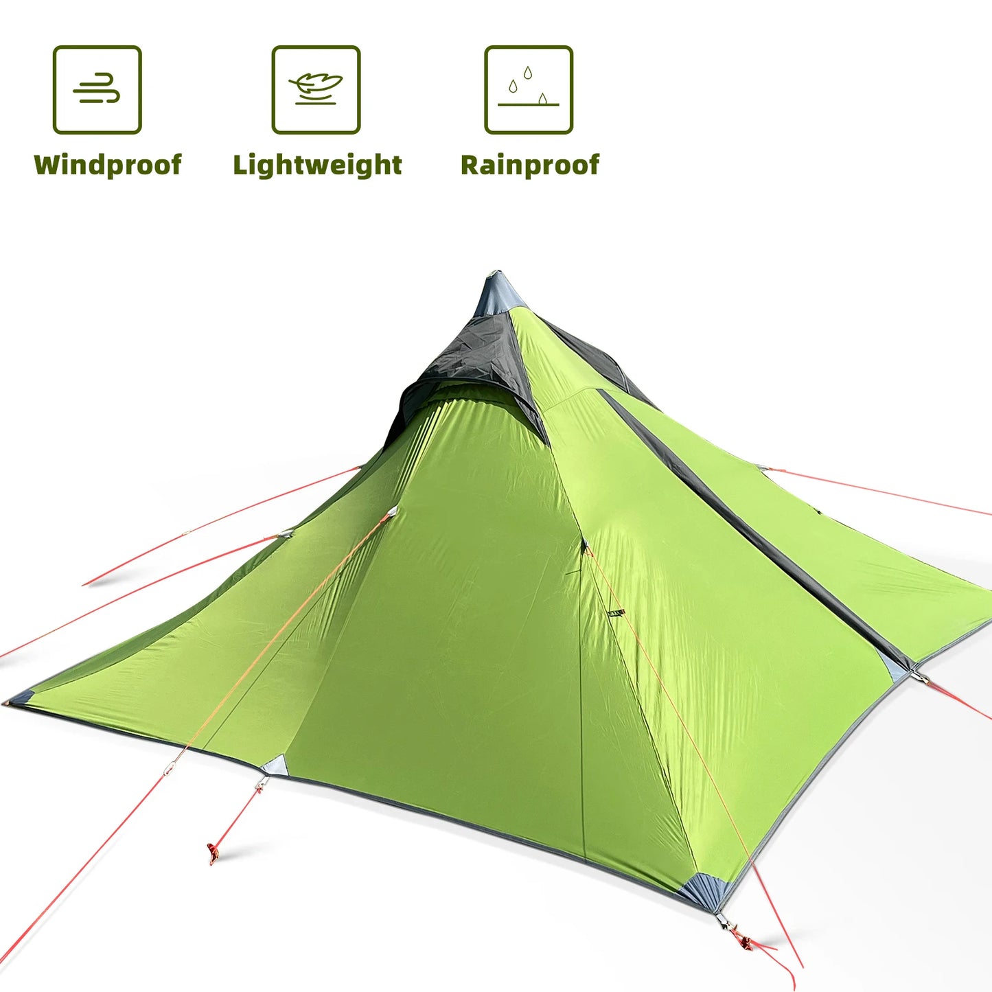 Camping Tent for 1-2 Persons Lightweight Waterproof Teepee Tent Pyramid Tent