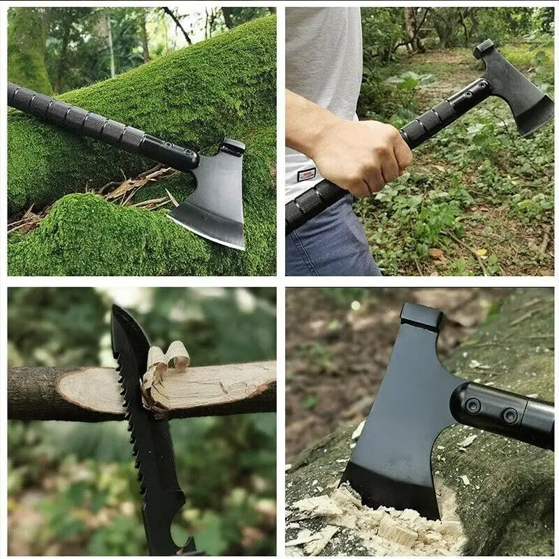 Survival Camping Axe Foldable Tactical Axe Multi Tool Kit Emergency Gear Tomahawk Wild Hatchet AX