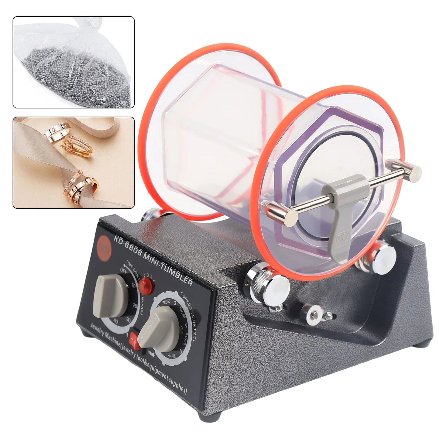 Rotary Tumbler Jewelry Polisher Machine Polishing Bead Finishing Machine 3KG 110V/220V