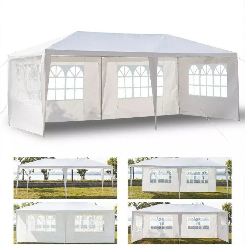 US 10x30 FT Outdoor Party Canopy Tent with 8 Removable Sidewalls, Waterproof Canopy