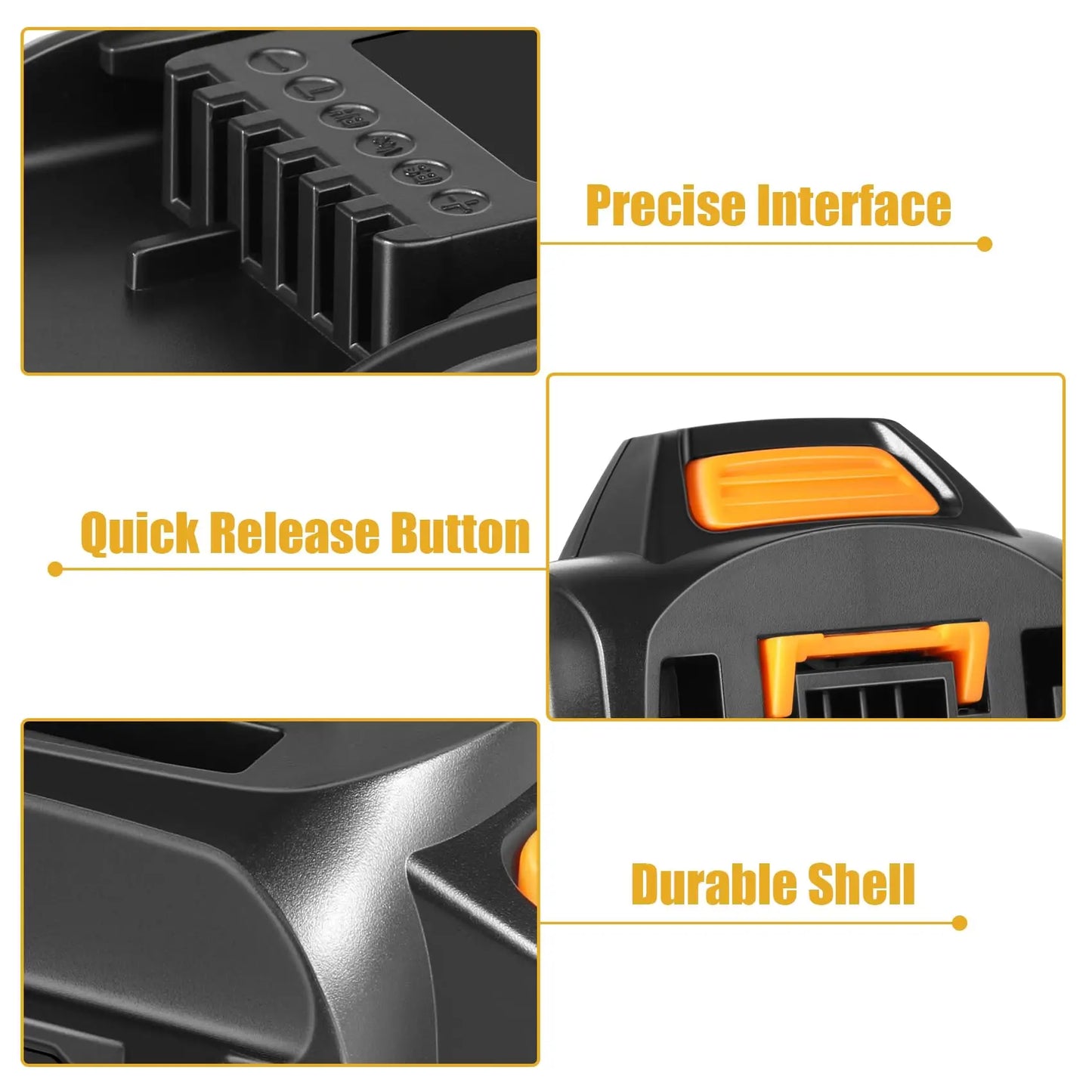 2pack 20V Worx Battery 20V PowerShare WA3525 WA3520 WA3575 WG151s WG155s WG251s WG255s WG540s WG545s