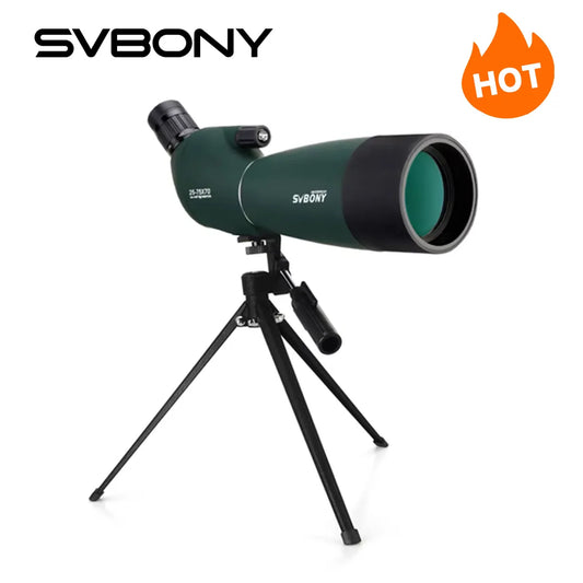 SVBONY 50/60/70/80 Spotting Scope Zoom Telescope Powerful  Waterproof Long Range PORRO Prism
