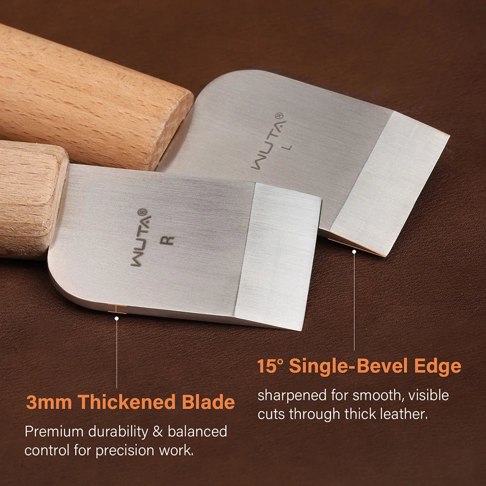 WUTA Professional Leather Craft Cutter DIY Cutting Sharping Thinning Skiving Tool Right/Left Handed