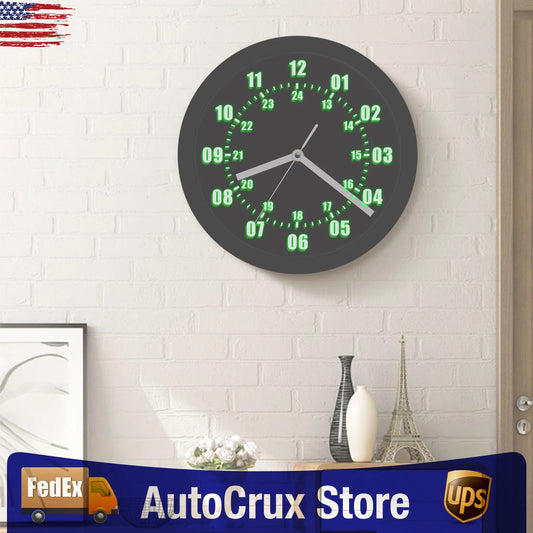 LED Indoor Outdoor Wall Clock Remote Control Luminous Wall Clock Night Lighting 12/24 Hour Display