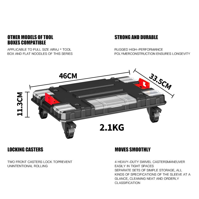 Delixi Electrical Appliances. For sale separately. Stackable roller tool box, plastic portable