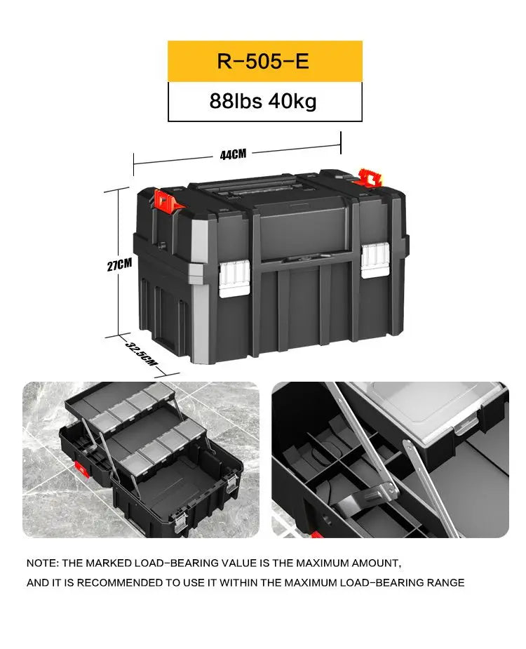 Delixi Electrical Appliances. For sale separately. Stackable roller tool box, plastic portable