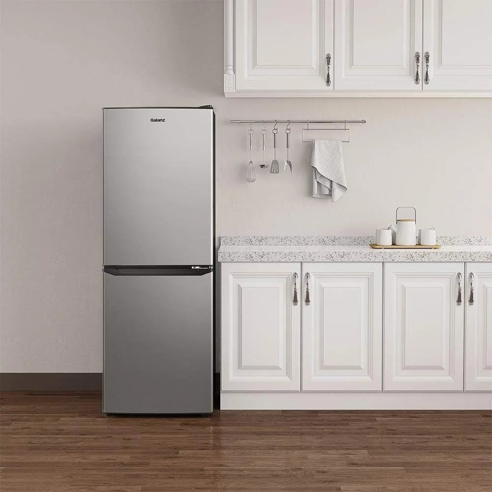 Refrigerator w/Bottom Mount Adjustable Mechanical Thermostat w/Freezer, 7.4 Cu.Ft, Stainl