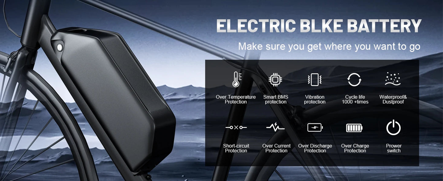 52V 20Ah Hailong EBike Battery  w/40A BMS SamSung 21700 50G Cells Lithium Electric Bicycle