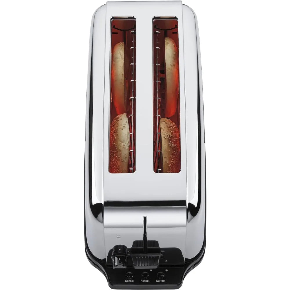 WARING Commercial WCT704 4 Slice Extra Long Slot Light Duty Pop-Up Toaster, 120V, 5-15 Phase Plug