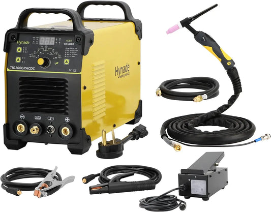 200 Amp AC/DC Tig Welder/Arc/Spot Welder/AC/DC Digital Inverter Dual Voltage 110/220V Aluminum Tig