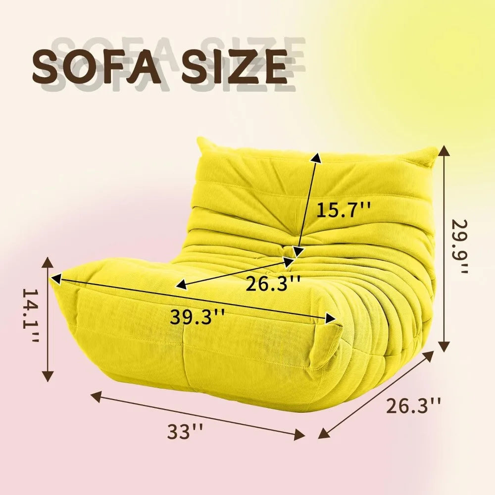 Ergonomic Bean Bag Chair Multi-Functional Recliner Sofa, Full Body Support,Neck, Lumbar