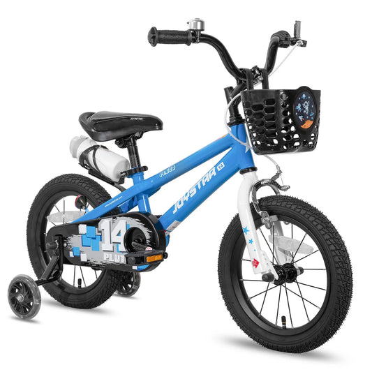 JOYSTAR 12 14 16 18 20 Inch Kids Bike with Light Up Training Wheels, Kids' Bicycle Age 3-12 Years