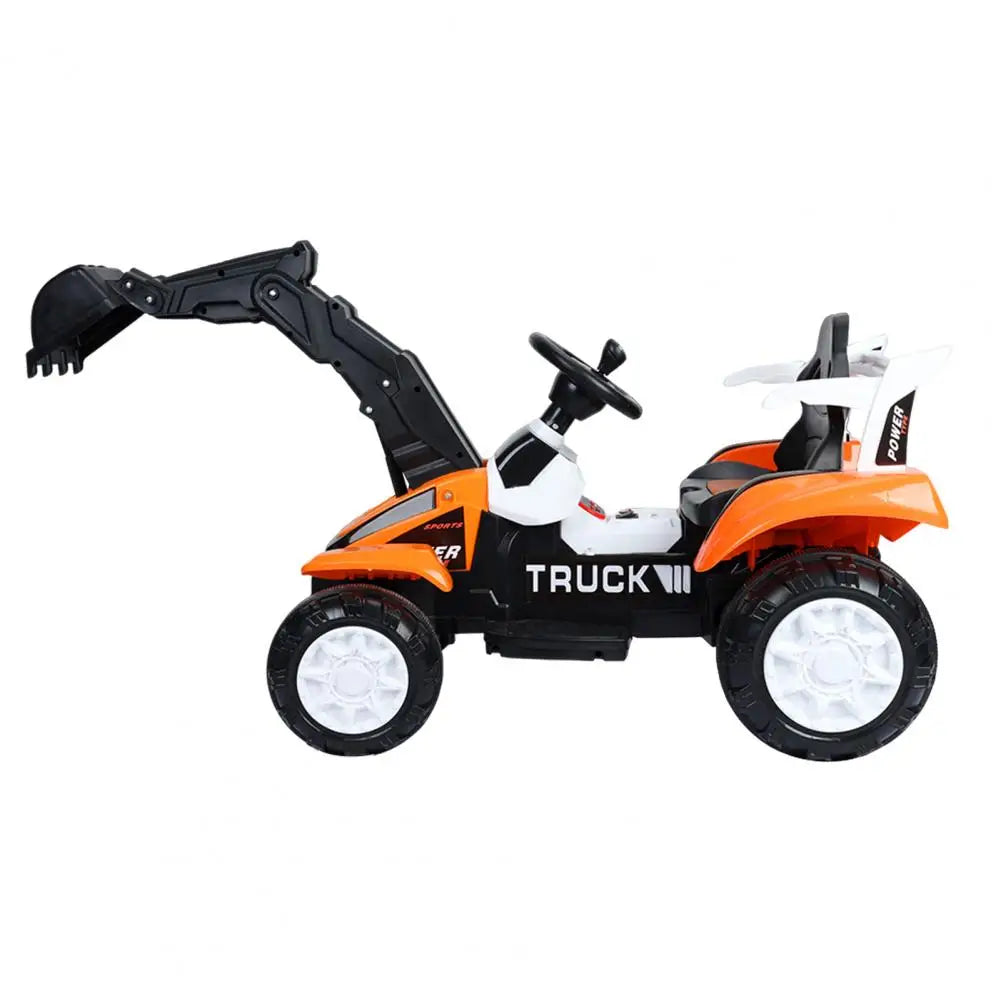 Ride on Excavator, Battery Powered Digger, Forward & Backward, Motor Arm, Music Sounds