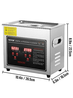 VEVOR Ultrasonic Cleaner w/ Digital Timer & Heater,Professional UltraSonic Jewelry Cleaner,Stainless