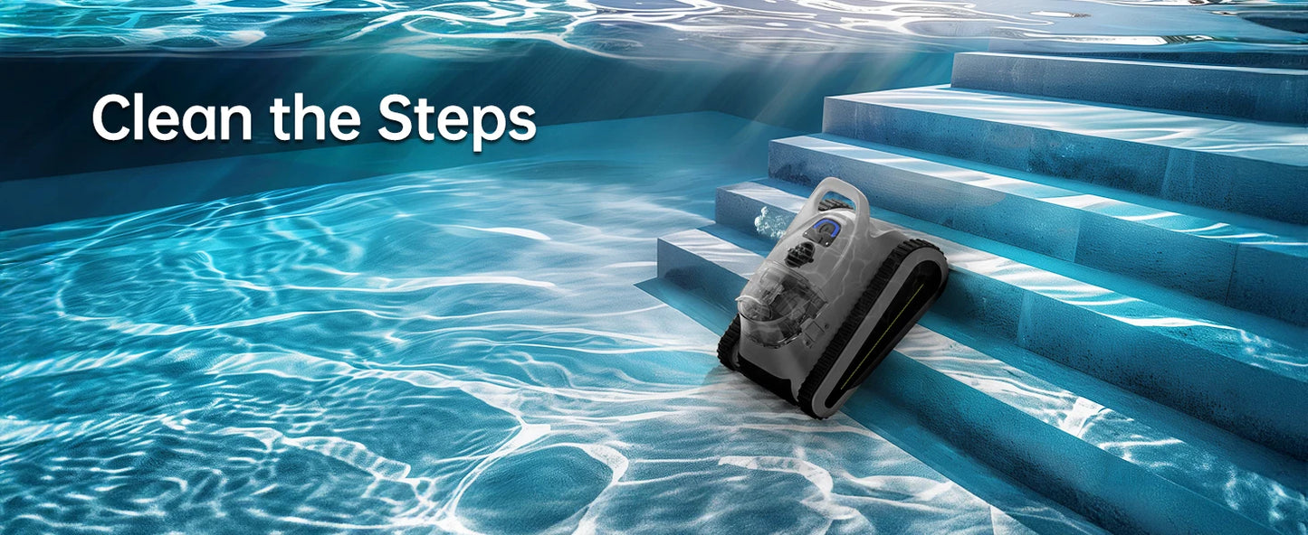 Pool Vacuum Cordless Pool Cleaners/In or Above Ground Pool/Wall Floor Waterline 180W Powerful