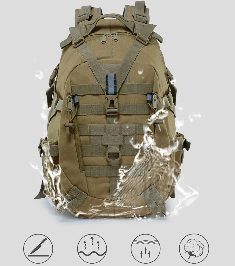 Military Tactical Backpack Men Assault Pack Army Molle Bag 25L Outdoor Travel Bag 900D Waterproof Hiking Camping Rucksack