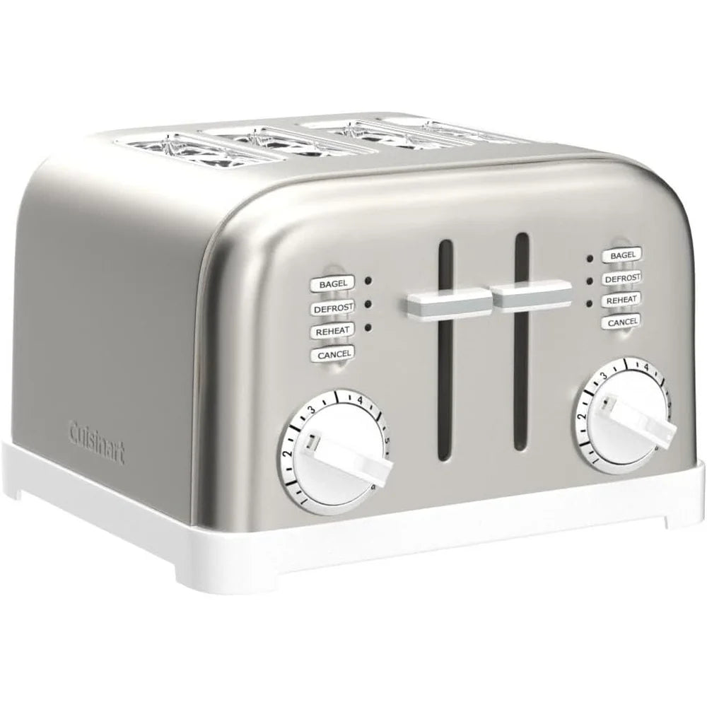 CUISINART 4-Slice Classic Toaster Metal/Dual Control Toasting Functions Defrost Bagel Reheat