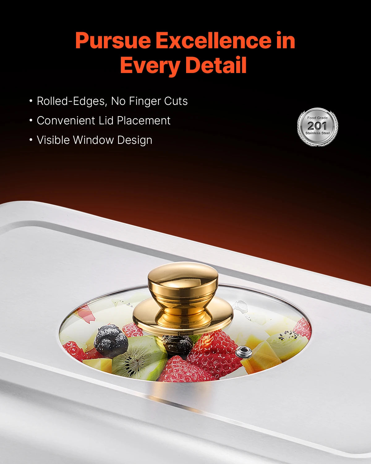 SucceBuy 2/4 Pack Chafing Dish Buffet Set Stainless Steel Chafer with Half Size Pans Rectangle