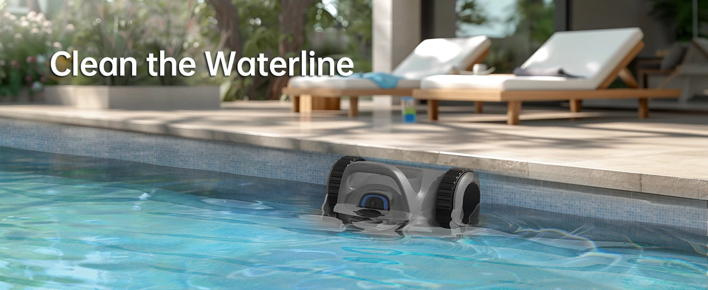 Pool Vacuum Cordless Pool Cleaners/In or Above Ground Pool/Wall Floor Waterline 180W Powerful