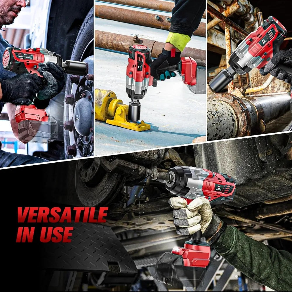 High Quality Cordless Impact Wrench 1/2 inch/Milwaukee 18V Battery/1400 FTLBS High Torque/Heavy Duty