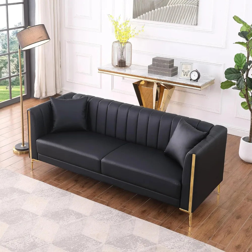 Living Room Sofa, couch features considerable resilience and durability, 78inch wide