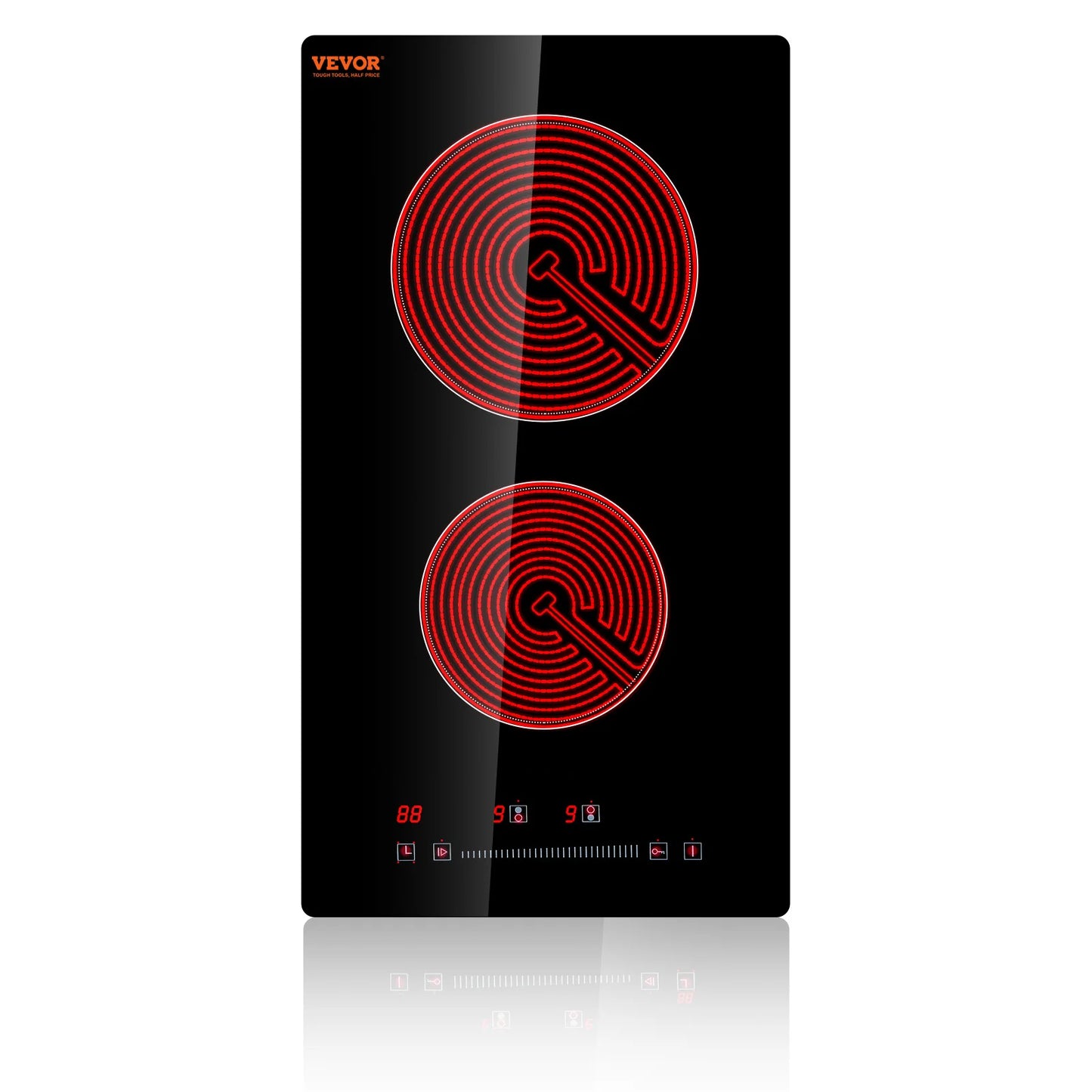 SucceBuy 2/4/5 Burners Built-in Induction Stove Top 12/24/30" Ceramic Glass Electric Cooktop
