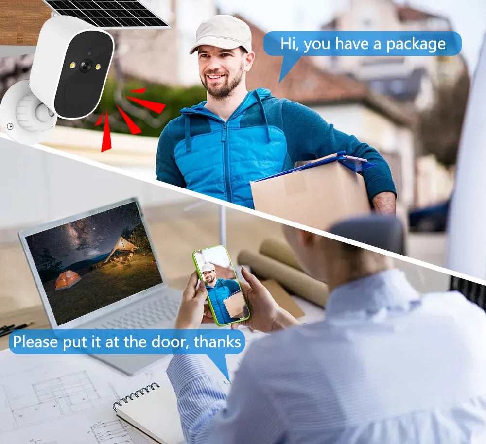 5MP HD Surveillance Solar Camera Wireless WiFi Security Battery Powered IP Camera Rechargeable ICsee