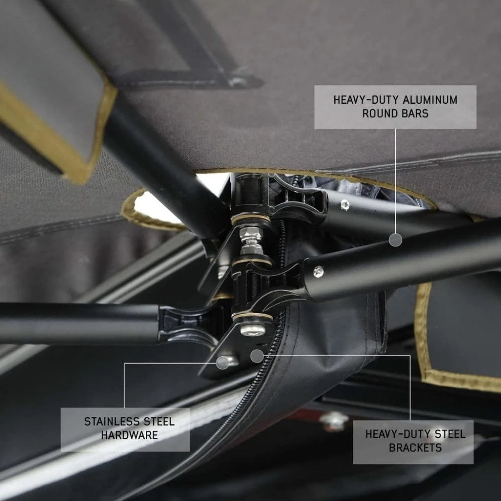 NEW - Dark Gray Drivers Side Awning ,Includes Black Travel Cover ,Full Coverage,Weather Resistant