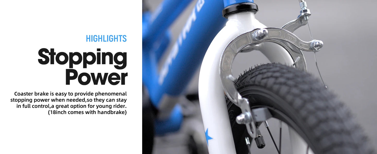 JOYSTAR 12 14 16 18 20 Inch Kids Bike with Light Up Training Wheels, Kids' Bicycle Age 3-12 Years