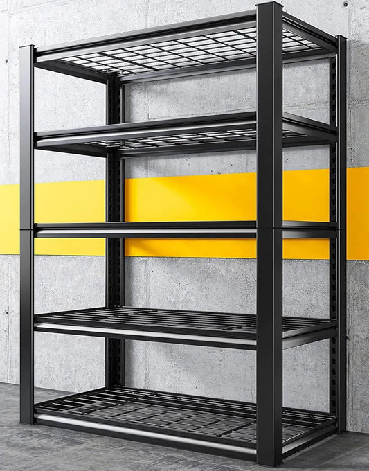 REIBII Garage Shelving,2500LBS Storage Shelves Heavy Duty Shelving Adjustable 5-Tier Industrial