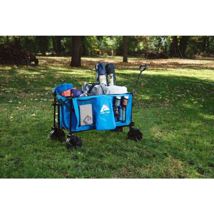 Ozark Trail All-Terrain Big Bucket Cart Wagon, Height 27", Blue